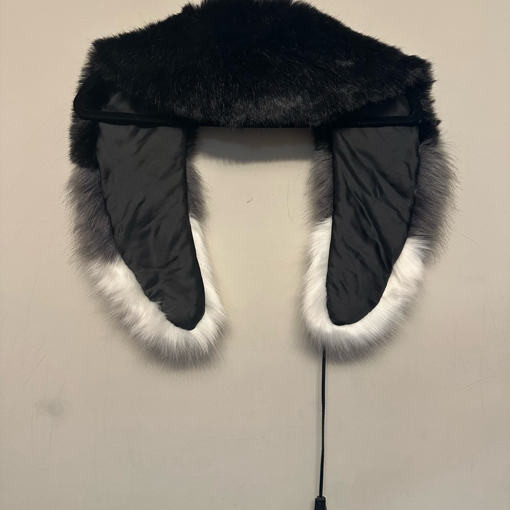 Steve Madden Black Faux Fur Stole (missing tassel) OS - Picture 3 of 4